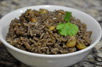 Recipe: Diri Djon-Djon ak Kribich (Black Mushroom Rice with Shrimp